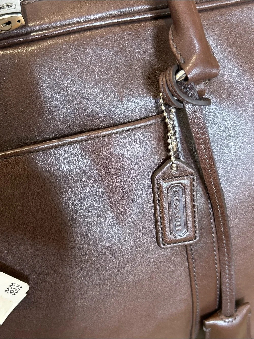 Coach Unisex Briefcase Business Bag 2-Way Zip Slim NOS NEW 5338 Brown